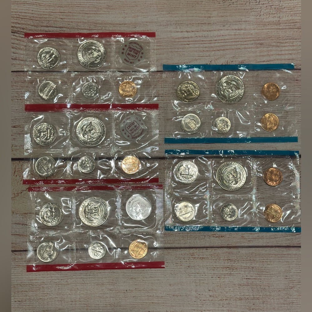 Lot of 5 Official uncirculated 1972 US mint set